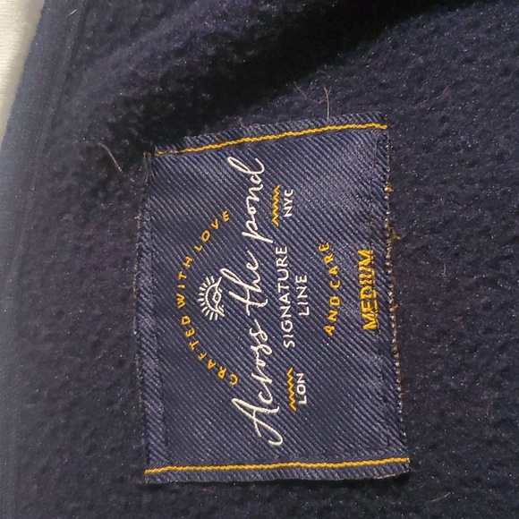 Across The Pond Womens Navy Blue Zippered Jacket - Picture 5 of 5